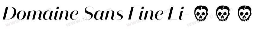 Domaine Sans Fine Li字体转换